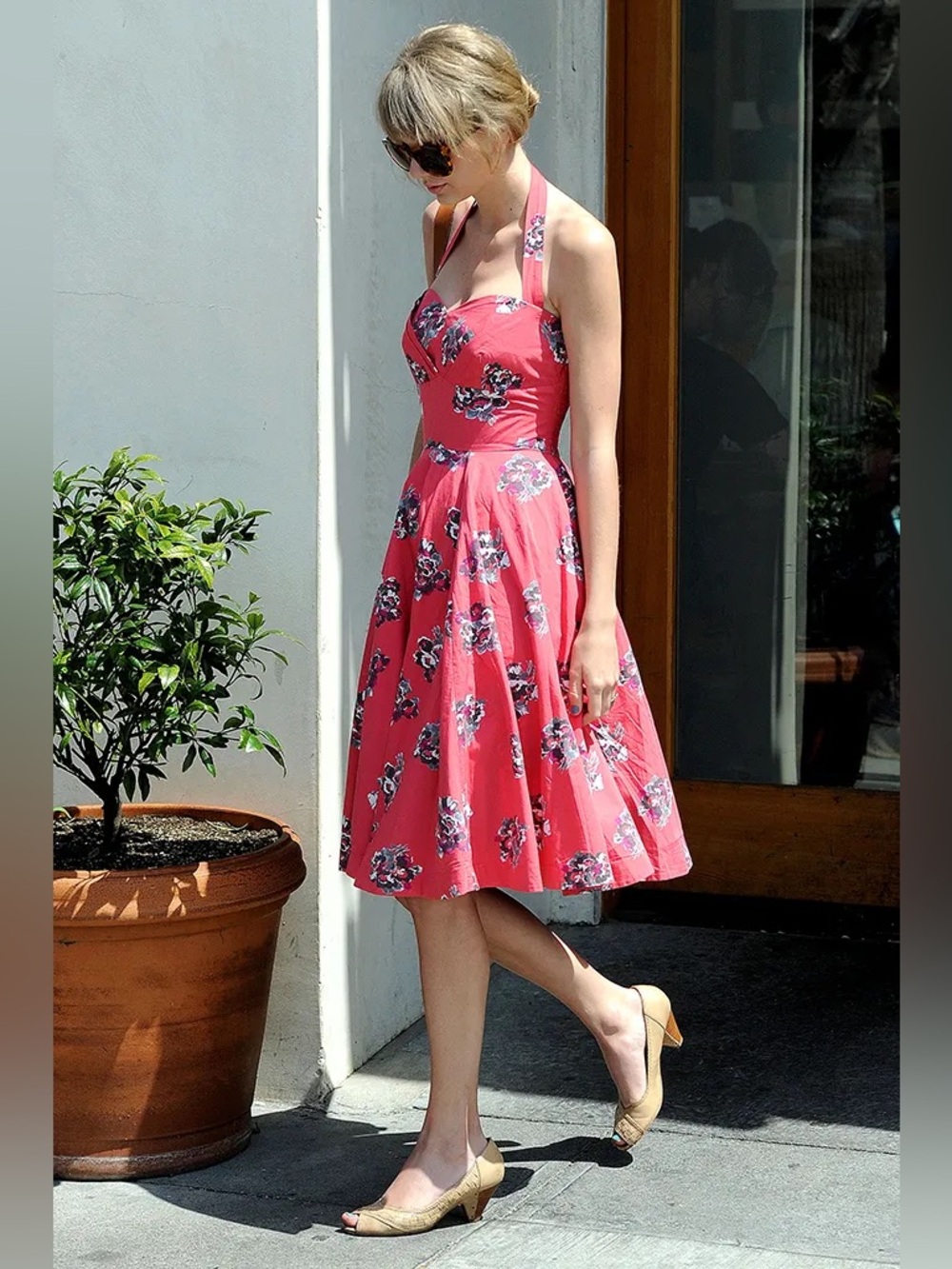 Taylor Swift RARE Akebono Girls From Savoy Pink Floral Midi Dress Size 4